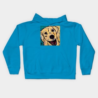 Smiley Yellow Lab Kids Hoodie